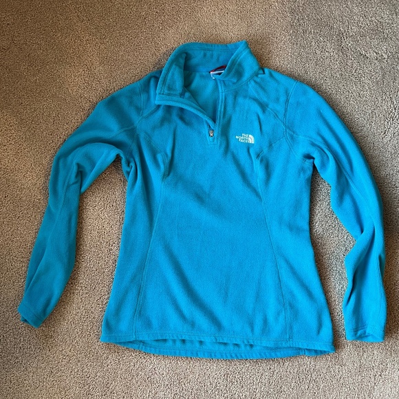 The North Face Tops - The North Face Aqua Half Zip Fleece Size S